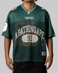 Line Camo Multi Logo Relaxed Fit Football Jersey - Green