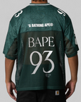 Line Camo Multi Logo Relaxed Fit Football Jersey - Green