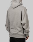 Baseball Logo Relaxed Fit Hoodie - Grey