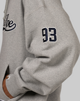 Baseball Logo Relaxed Fit Hoodie - Grey