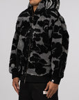 ABC Camo Boa Shark Relaxed Fit Full Zip Hoodie - Black