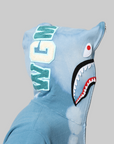 Hand Dye Shark Full Zip Hoodie - Blue