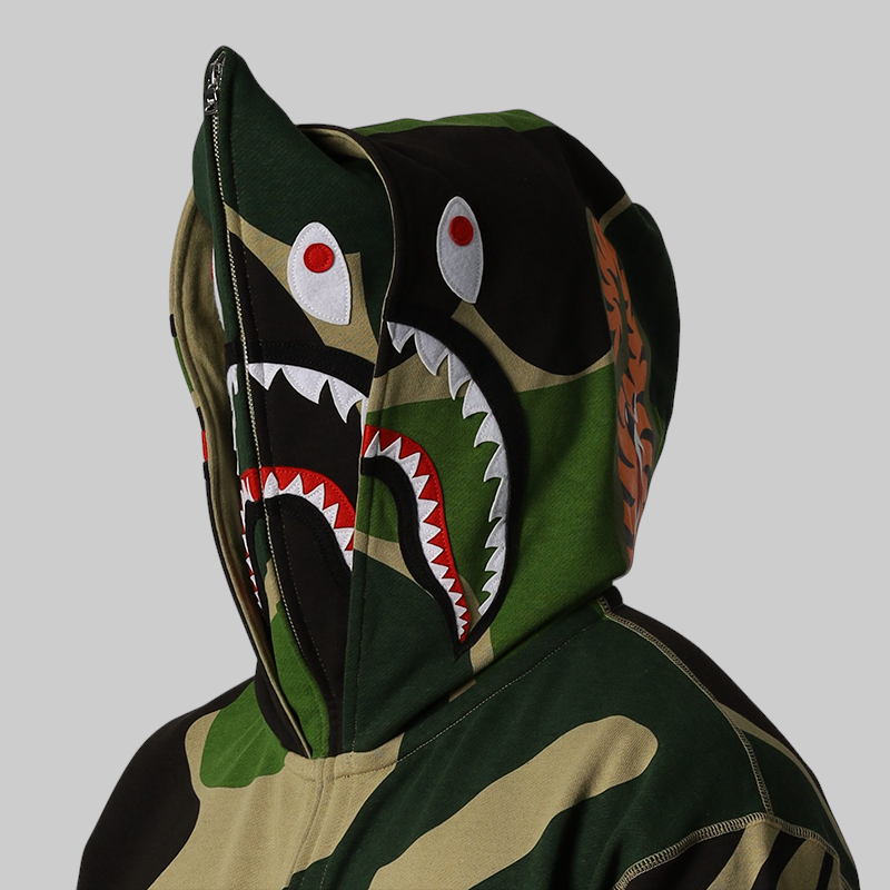 Authentic BAPE (A Bathing Ape) Mega ABC Camo Double Shark Relaxed