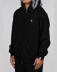 Ape Head One Point Shark Zip Hoodie - Black