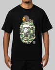 ABC Camo Milo On Big Ape T-Shirt - Black/Green
