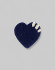 Heart Rug Coaster - Navy