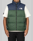 1996 Retro Nuptse Vest - Pine Needle/Summit Navy - LOADED