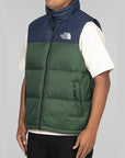 1996 Retro Nuptse Vest - Pine Needle/Summit Navy - LOADED