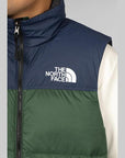 1996 Retro Nuptse Vest - Pine Needle/Summit Navy - LOADED