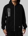 Solid Sweat Zip Hoodie - Black