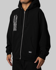 Solid Sweat Zip Hoodie - Black