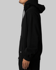 Solid Sweat Zip Hoodie - Black