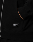 Solid Sweat Zip Hoodie - Black
