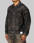 Washed Denim Type-2 Jacket - Black