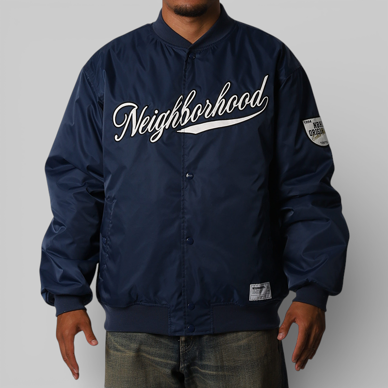 Baseball Jacket - Navy – LOADED