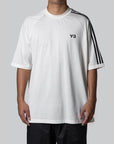 3 Stripes T-Shirt - Off White/Black - LOADED