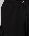 Reverse Weave Cargo Short - Black