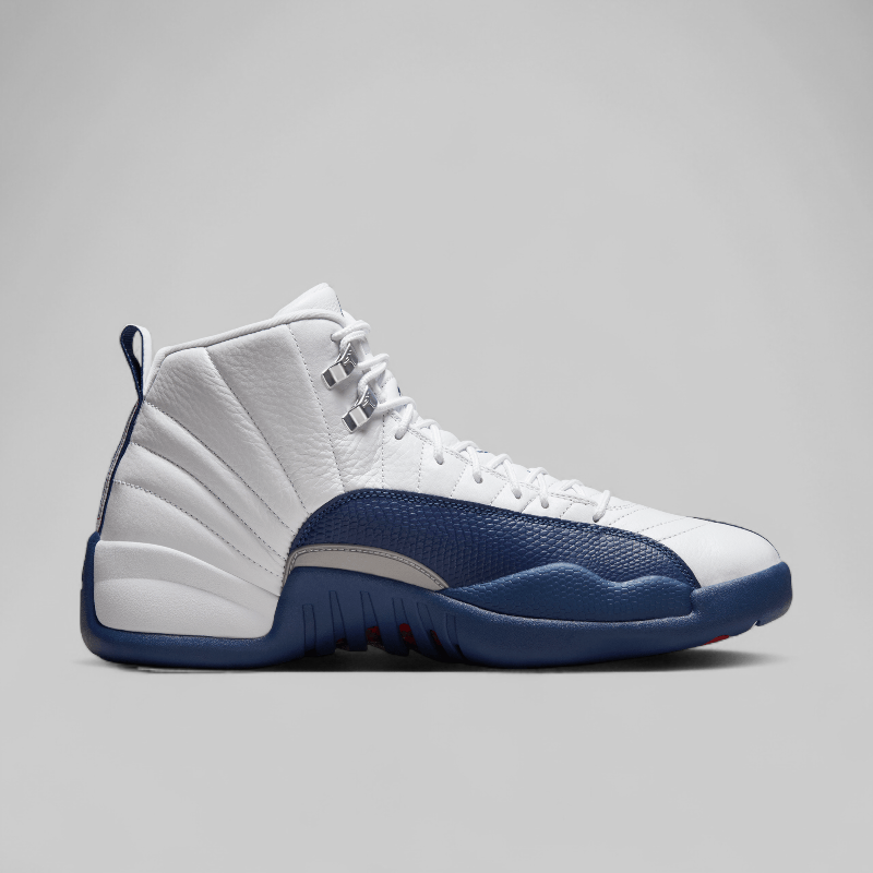 black and blue jordan 12's