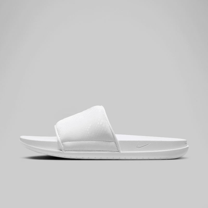 nike white kawa slide