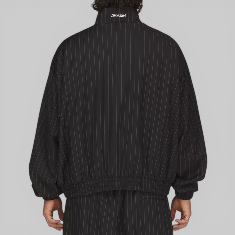 X Willy Chavarria Pinstripe Jacket - Black/White – LOADED