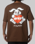 Heart Rabbit T-Shirt - Brown