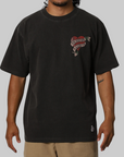 Rabbits Tattoo Garment Dye T-Shirt - Black