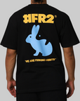 Trick Art Rabbit T-Shirt - Black