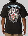 Cross Rabbits Tattoos Garment Dye T-Shirt - Black
