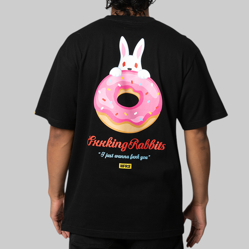 半額送料無料 FR2 Rabbit Donut ブラック Tシャツ 【公式通販】