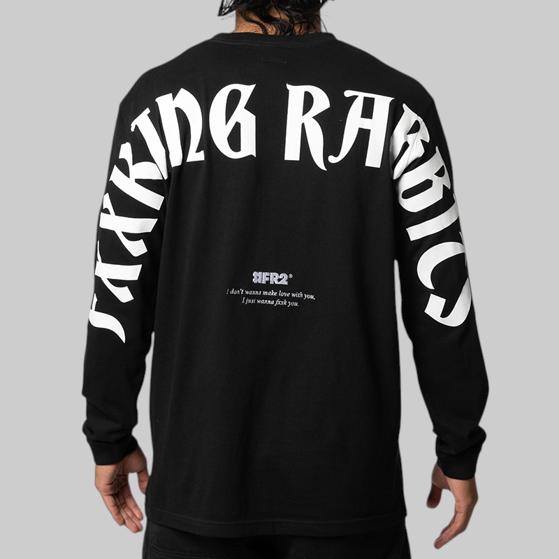 Fxxking Rabbits 長袖シャツ - ブラック - LOADED