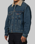 Boa Lined Denim Jacket - Indigo