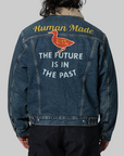 Boa Lined Denim Jacket - Indigo