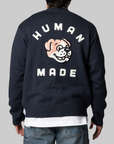 College Knit Cardigan - Navy