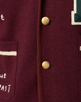 Knit Blazer - Burgundy