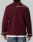 Knit Blazer - Burgundy