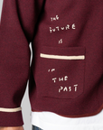 Knit Blazer - Burgundy