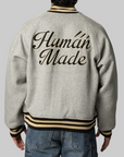 Wool Varsity Jacket - Grey