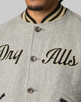 Wool Varsity Jacket - Grey