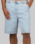 Single Knee Short - Blue (Heavy Stone Bleached)