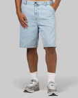 Single Knee Short - Blue (Heavy Stone Bleached)