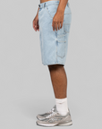 Single Knee Short - Blue (Heavy Stone Bleached)