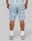 Single Knee Short - Blue (Heavy Stone Bleached)