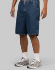 Single Knee Short - Blue (Stone Washed)