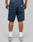 Single Knee Short - Blue (Stone Washed)