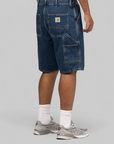 Single Knee Short - Blue (Stone Washed)