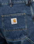 Single Knee Short - Blue (Stone Washed)