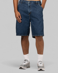 Single Knee Short - Blue (Stone Washed)