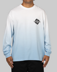 Light Work Long Sleeve - White/Bluebird Dip Dye
