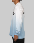 Light Work Long Sleeve - White/Bluebird Dip Dye