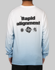 Light Work Long Sleeve - White/Bluebird Dip Dye